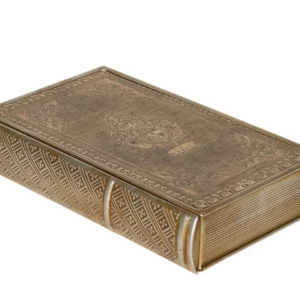 Boklåda metall golden