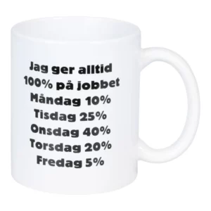 Mug 100% på jobbet